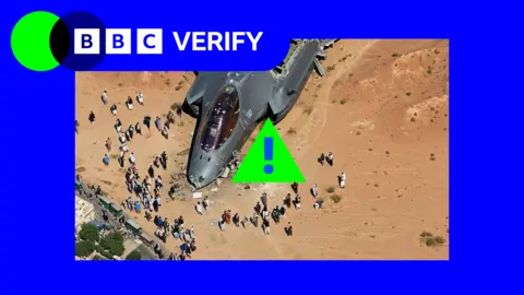 Israel-Iran conflict unleashes wave of AI disinformation - Israel Iran conflict unleashes wave of AI disinformation.webp BBC A promo image showing a fake image of an F-35 fighter which some users online claimed was show down in Iran. It is superimposed over the BBC Verify colours.